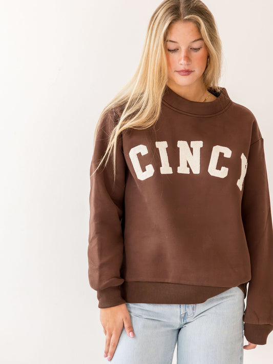 Cincy Teddy Mockneck - Chocolate/Cream