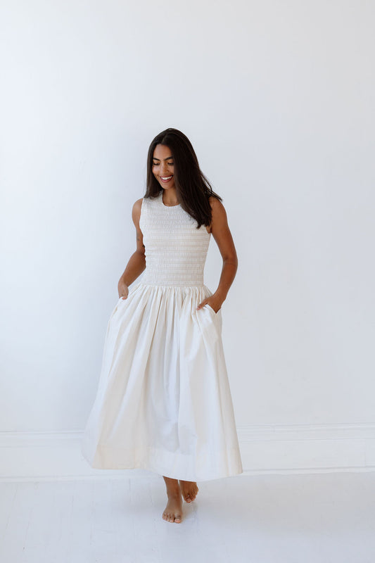 Pistola Gladys Dress - Oyster Shell
