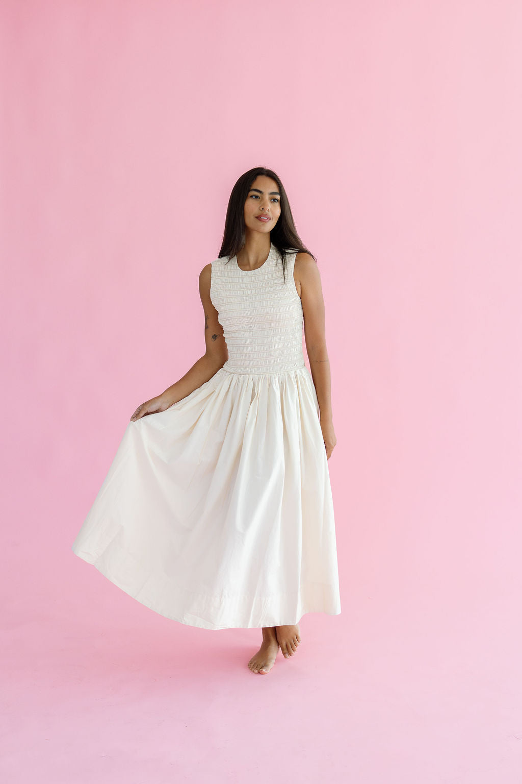Pistola Gladys Dress - Oyster Shell
