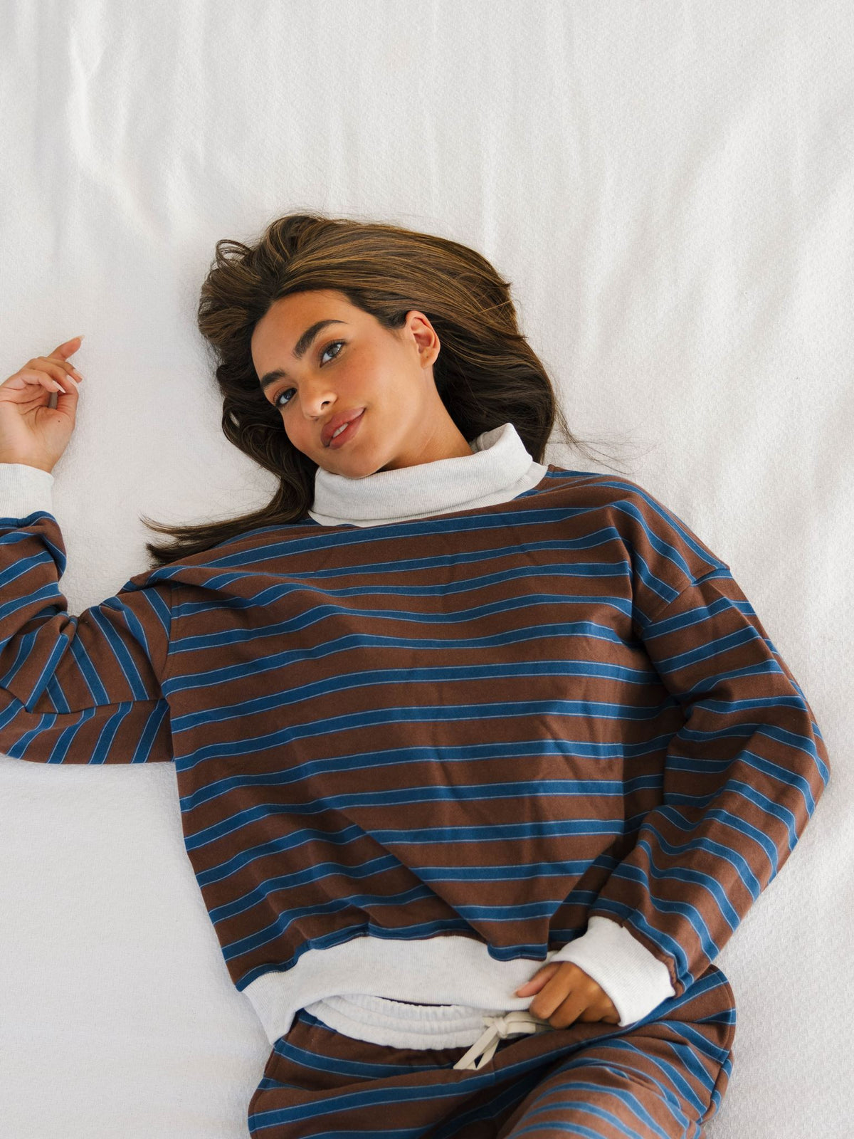 Winnie Stripe Mockneck