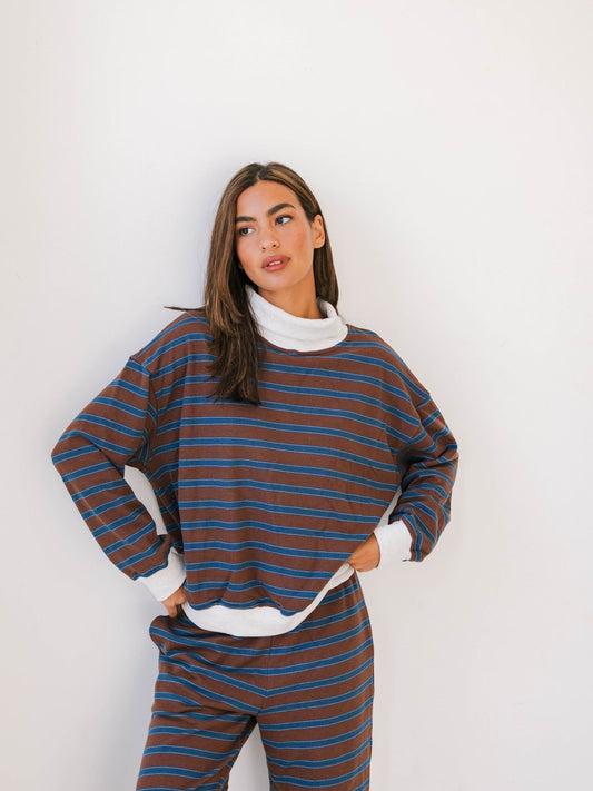 Winnie Stripe Mockneck