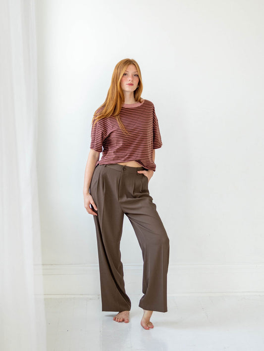 Chocolate Tailored Trousers