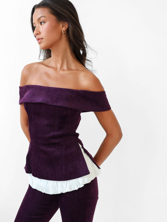 Plum Chenille Top
