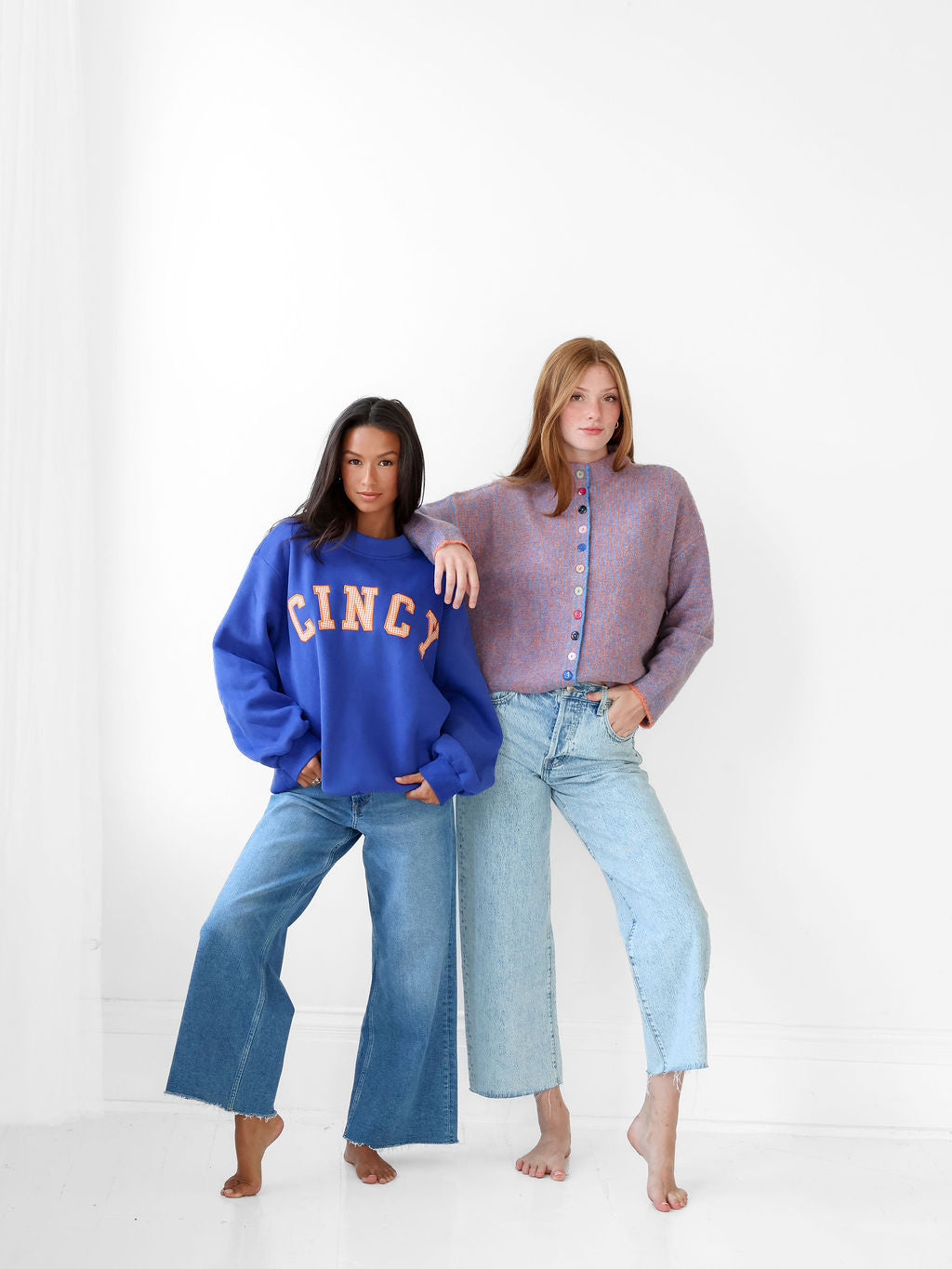 Liesl Sweater - Blue/Orange
