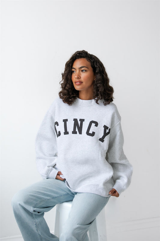 Cincy Mockneck - Ash Gray/Black