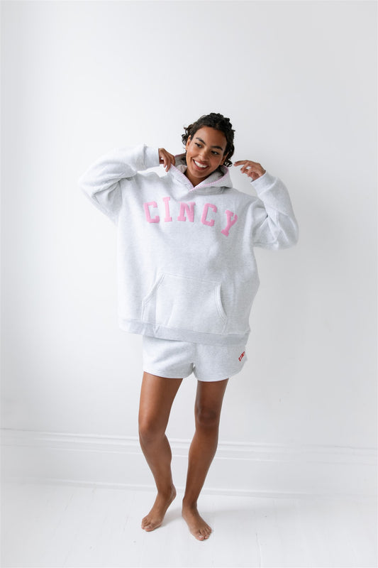 Cincy Stitch Hoodie - Pink