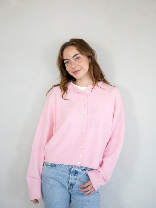 Baby Pink PIper Cardigan