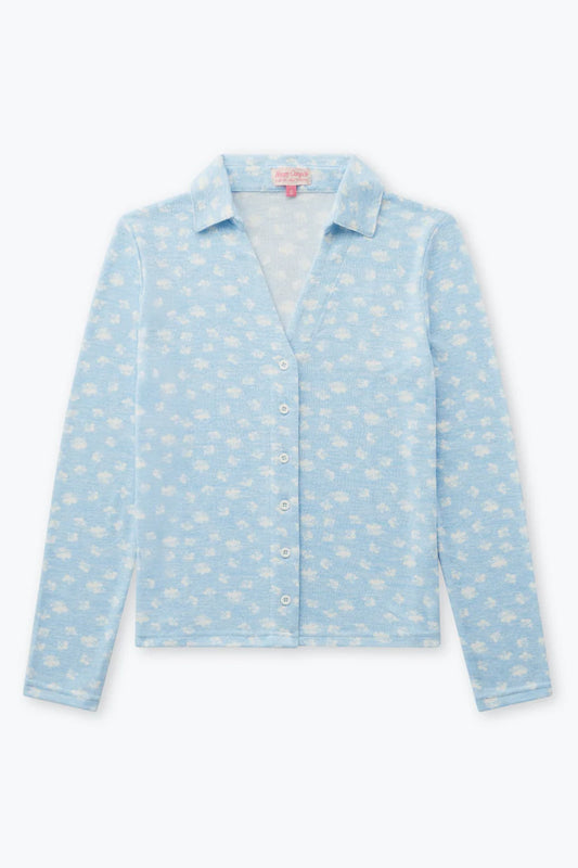 Ditsy Blue Mia Pajama Top