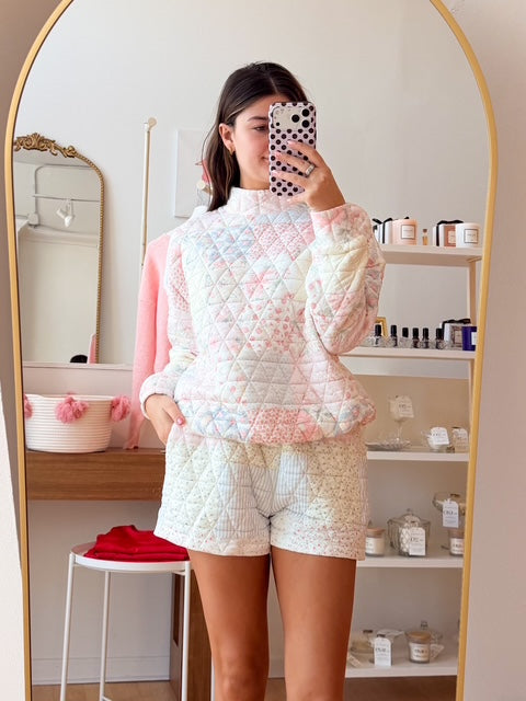 Margot Quilted Mockneck