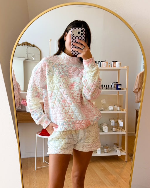 Margot Quilted Mockneck