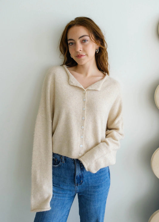 Oatmeal Piper Cardigan